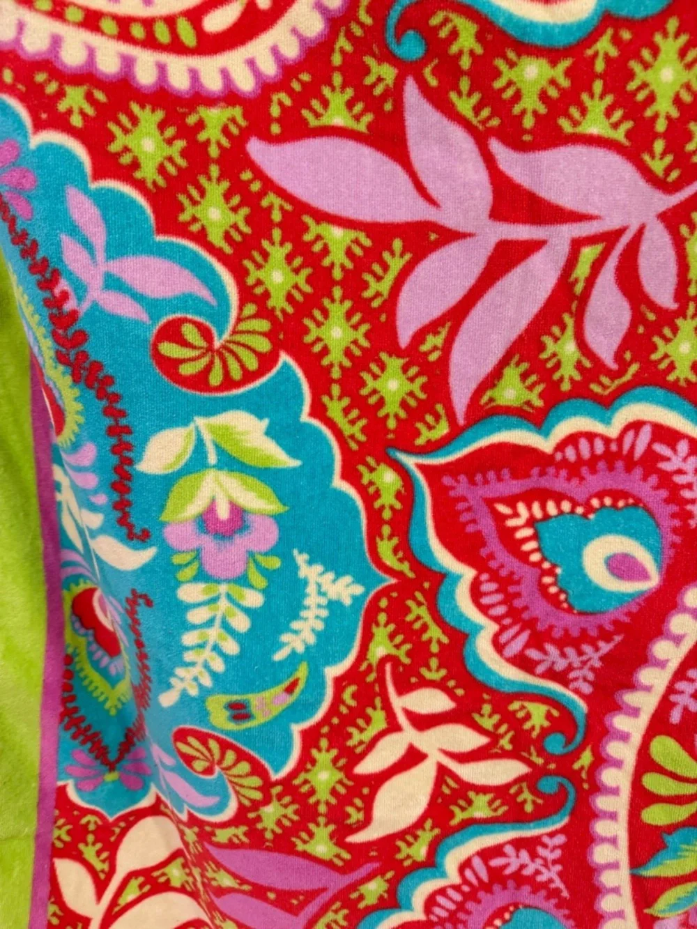 Vera Bradley Beach Towel in Paisley In Paradise Pink Lime Green OS